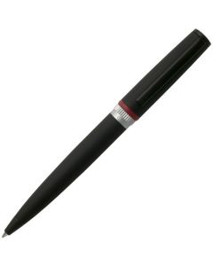 The Hugo Boss Gear ballpoint pen has a smooth black lacquered body.