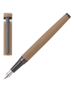 Hugo Boss has designed this Loop Iconic Matte Camel Fountain Pen with a matte barrel in camel. 