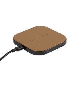 This Hugo Boss Iconic Wireless Charger in Camel is made with Aluminium. 