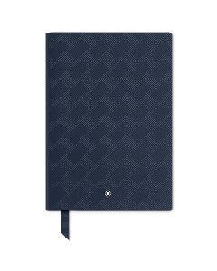 Montblanc's Extreme 3.0 Fine Stationery #146 Ink Blue Lined Notebook consists of lined pages and silver edges.