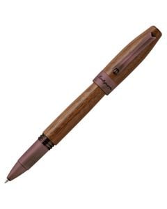 The Montegrappa, Heartwood, Walnut & Bronze Rollerball Pen uses a twist release thread for the easily removed cap. The Rollerball is crafted from soft organic natural materials and finished with brushed bronze trim.