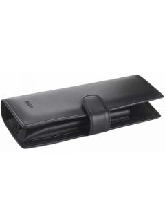 This is the LAMY Smooth Leather A 402 Black 2 Folding Pen Case.