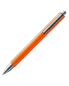 LAMY's Swift Rollerball Pen in Neon Orange is made with metal and a glossy lacquer coating. 