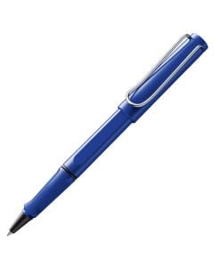 The LAMY blue rollerball pen in the Safari collection.