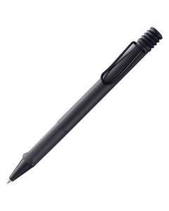 The LAMY Safari Umbra ballpoint pen has a matching black flexible steel clip.
