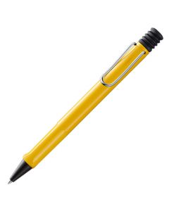The LAMY yellow ballpoint pen in the Safari collection comes in a small pop up box under a two year warranty.
