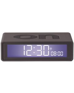This is the Lexon Black Flip+ Alarm Clock.