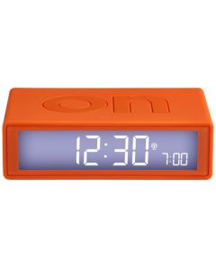 This is the Lexon Orange Flip+ Alarm Clock. 
