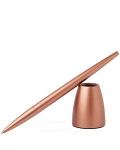 This Scribalu Pink Gold Rollerball Pen with Base has been designed by Lexon.