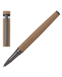 This Loop Iconic Matte Camel Rollerball Pen is by Hugo Boss