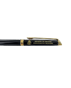 Two Line Cap Engraving - Block - 'Ministry of Finance' on a Waterman Pen. 