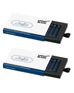 These are the Montblanc Blue 2 x 8 Around the World in 80 Days Ink Cartridge Packs. 