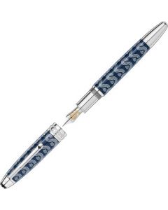 This is the Montblanc Meisterstück Solitaire LeGrand Around the World in 80 Days Fountain Pen.