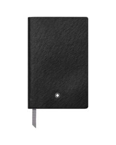 The Montblanc black leather A7 lined notebook.