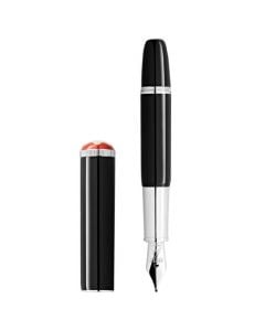 This Heritage Rouge et Noir 'Baby' Black Fountain Pen was designed by Montblanc. 