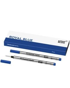 These are Montblanc's fine royal blue rollerball pen refills.