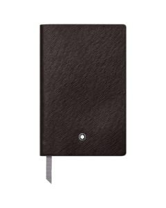 The Montblanc tobacco leather A7 lined notebook.