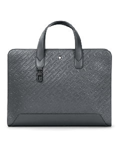 This Montblanc 4810 M_Gram Thin Document Case, Forged Iron is made out of leather and a polyester lining.