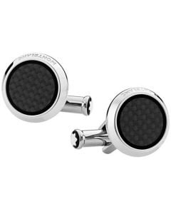 The Montblanc Carbon-Patterned Inlay Extreme 2.0 Cufflinks.