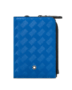 Montblanc Extreme 3.0 Card Holder In Atlantic Blue With Zip And 3 CC.