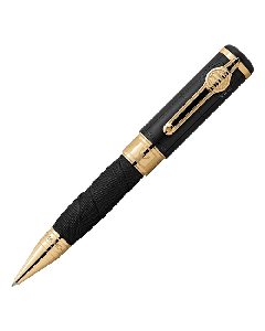 This Great Characters Muhammad Ali Ballpoint Pen by Montblanc has the Montblanc brand name engraved onto a gold ring at the top. 