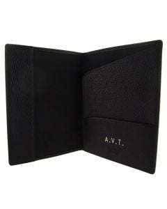 Montblanc passport case leather embossing.