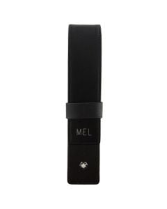 Initials Pen Case Engraving - Block Italics Font - 'MEL'