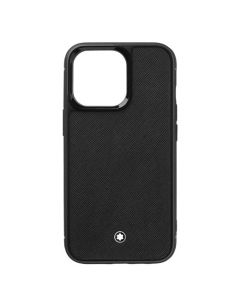 This is the Montblanc Sartorial Black iPhone 13 Pro Case. 