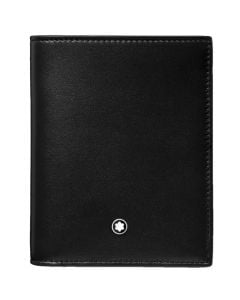 Black Meisterstück 6CC Compact Wallet designed by Montblanc.