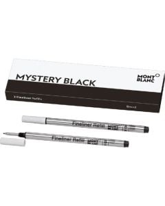 Montblanc broad black pack of 2 fineliner refills.