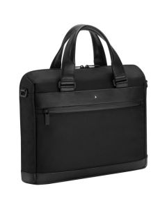 The Montblanc black nylon briefcase in the NightFlight collection.