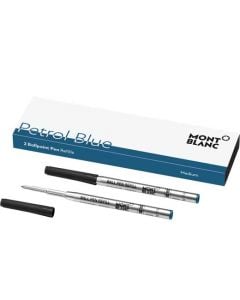 This is the medium-sized petrol blue Montblanc ballpoint pen refill.