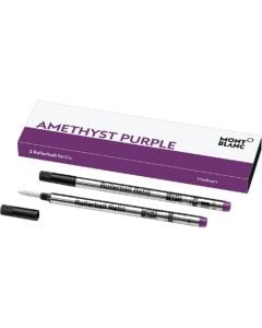 These are Montblanc's medium-sized amethyst purple rollerball refills.