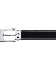 Montblanc Rectangular Wave Pin Buckle with Emblem Reversible Leather Belt.