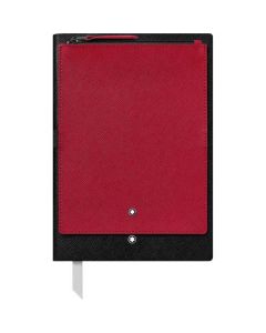 This is the Montblanc Black Fine Stationery #146 Notebook with Red Pocket.