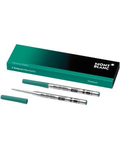 Montblanc pack of 2 Fortune Green medium ballpoint pen refills.