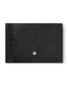 Sartorial Black Leather Wallet With Money Clip 6 CC By Montblanc