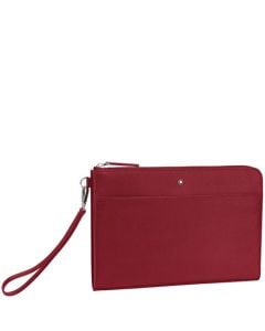 This Red Sartorial Medium Pouch is designed by Montblanc. 