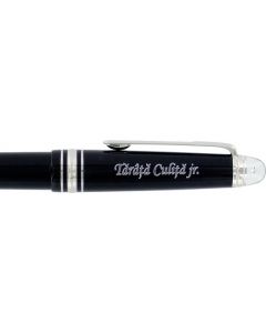 Pen cap engraving with non standard characters.