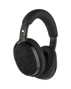These are the Montblanc MB 01 Smart Travel Over-Ear Ultra Black Headphones.