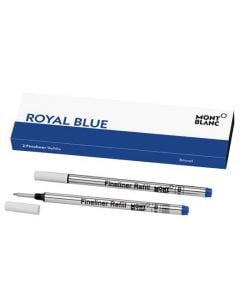 Montblanc pack of 2 royal blue broad fineliner pen refills.