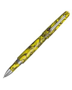 The Montegrappa Elmo Iris Yellow Fantasy Blooms Rollerball Pen