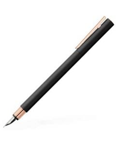 Faber-Castell, Matte Black Lacquer & Rose Gold Fountain Pen. Part of the Neo Slim range fitted with Nib size M.
