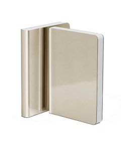 Shiny Starlet, Metallic Artificial Leather Notebook, Gold.
