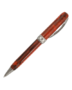 Visconti's Rembrandt-S Orange Resin Ballpoint Pen is made with resin and ruthenium trims. 