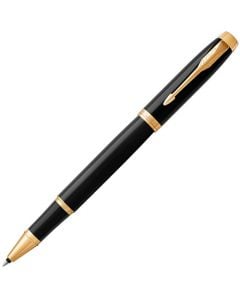Parker's IM Black Lacquer with Gold Trim Rollerball Pen.