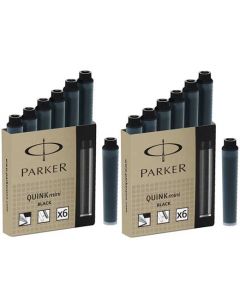 Parker Black Ink Cartridges 2 x pack of 6.