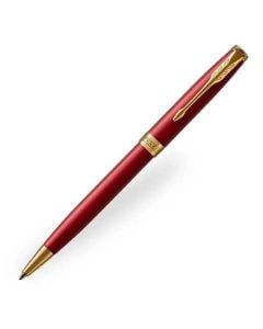 The Parker Sonnet Red Lacquer with Gold Trim Ballpoint Pen