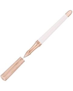 This White Lacquer & Rose Gold Liberté HER Rollerball Pen has been designed by S.T. Dupont Paris.