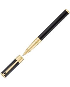 This Black & Gold D-Initial Rollerball Pen was designed by S.T. Dupont. 